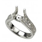 0.97 Ct Individual Prong Diamond Engagement Ring Setting